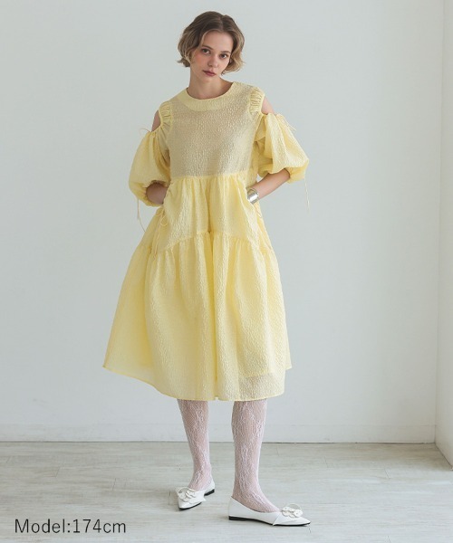 国内配送☆セザンヌ★ワンショルダー ジャガード ワンピース ジャガードワンピース｜KarLParkLane Style ONLINE SHOP