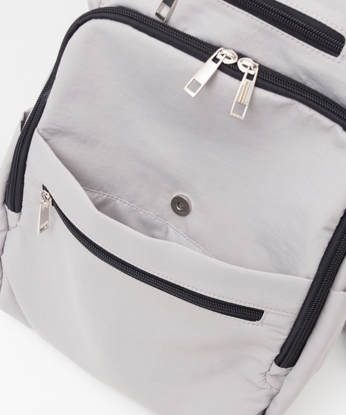 HusHusH（ハッシュアッシュ）の「【新色追加】HusHusH ハッシュアッシュ 人間工学 ナイロンリュック（バックパック/リュック・レディース・グレー/ブラック・フリー）」の20枚目の写真