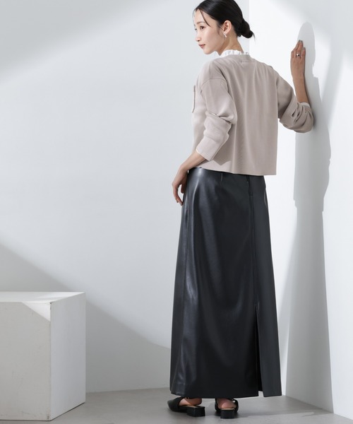 NANO universe（ナノユニバース）の「洗濯機洗可UVカット総針ニットカーディガン（カーディガン/ボレロ・レディース・オフホワイト/ブラック/ライトグレー・FREE）」の17枚目の写真