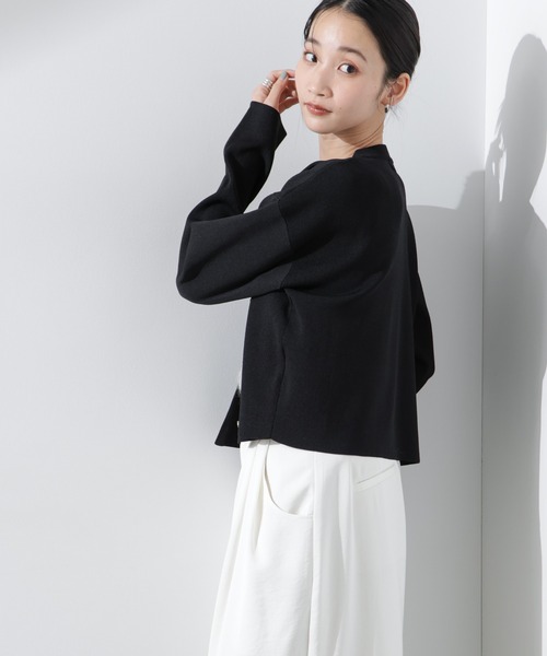 NANO universe（ナノユニバース）の「洗濯機洗可UVカット総針ニットカーディガン（カーディガン/ボレロ・レディース・オフホワイト/ブラック/ライトグレー・FREE）」の20枚目の写真