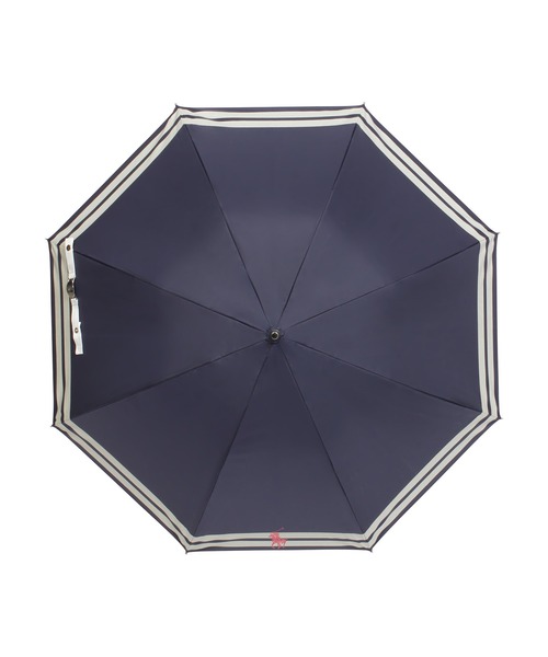 ポロラルフローレンPOLO RALPH LAUREN 晴雨兼用日傘紺ボーダー POLO RALPH LAUREN 折りたたみ傘 晴雨兼用折りたたみ日傘 ワン