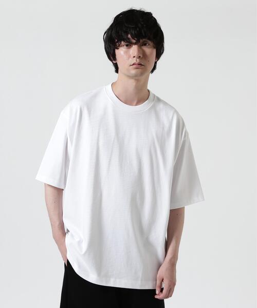 ATON(エイトン)の「ATON (エイトン)12/- AIR SPININNG | LOOSE FIT T-SHIRT(Tシャツ/カットソー・メンズ・ホワイト/ブラック・4/2/6)」の2枚目の写真