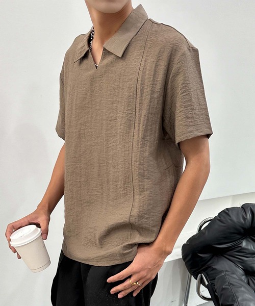aimoha（アイモハ）の「【aimoha neo】Urban Polo Shirt (SS)（ポロシャツ・メンズ・ブラック/チョコ/ホワイト・XXX-LARGE/XX-LARGE/X-LARGE/LARGE）」の16枚目の写真