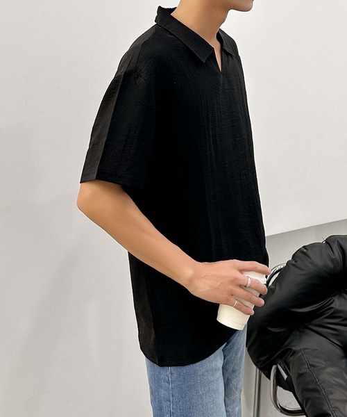 aimoha（アイモハ）の「【aimoha neo】Urban Polo Shirt (SS)（ポロシャツ・メンズ・ブラック/チョコ/ホワイト・XXX-LARGE/XX-LARGE/X-LARGE/LARGE）」の19枚目の写真