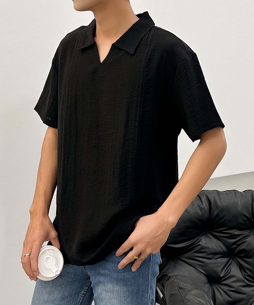 aimoha（アイモハ）の「【aimoha neo】Urban Polo Shirt (SS)（ポロシャツ・メンズ・ブラック/チョコ/ホワイト・XXX-LARGE/XX-LARGE/X-LARGE/LARGE）」の20枚目の写真