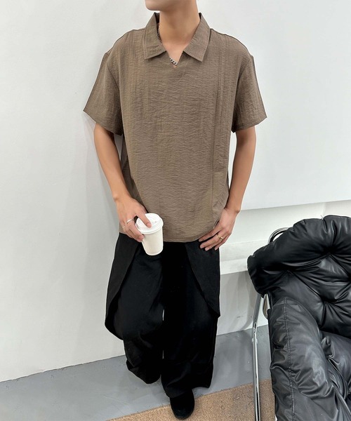 aimoha（アイモハ）の「【aimoha neo】Urban Polo Shirt (SS)（ポロシャツ・メンズ・ブラック/チョコ/ホワイト・XXX-LARGE/XX-LARGE/X-LARGE/LARGE）」の21枚目の写真
