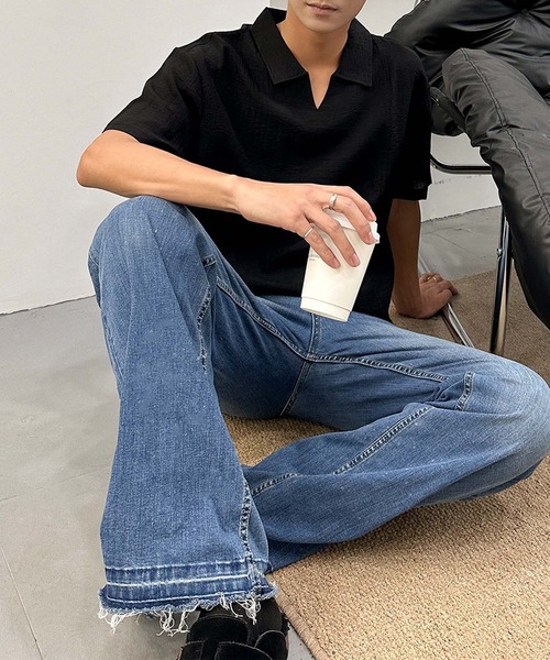 aimoha（アイモハ）の「【aimoha neo】Urban Polo Shirt (SS)（ポロシャツ・メンズ・ブラック/チョコ/ホワイト・XXX-LARGE/XX-LARGE/X-LARGE/LARGE）」の22枚目の写真
