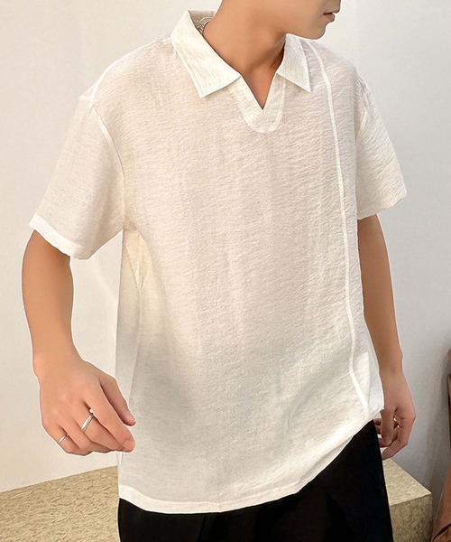 aimoha（アイモハ）の「【aimoha neo】Urban Polo Shirt (SS)（ポロシャツ・メンズ・ブラック/チョコ/ホワイト・XXX-LARGE/XX-LARGE/X-LARGE/LARGE）」の10枚目の写真