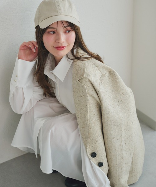fupel（フぺル）の「spring tweed tailored jaket / スプリングツイードテーラードジャケット(setup対応可)（テーラードジャケット・レディース・ブラウン系その他/ライトベージュ・FREE）」の12枚目の写真