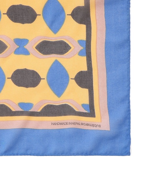 SUBLIME（サブライム）の「(SUBLIME)PATTERN BIG SCARF（バンダナ/スカーフ・レディース・パープル/グレー/オレンジ/ブルー・ONE SIZE）」の6枚目の写真