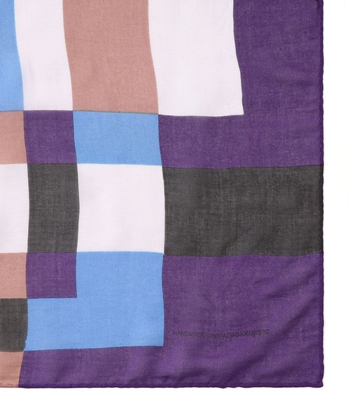 SUBLIME（サブライム）の「(SUBLIME)PATTERN BIG SCARF（バンダナ/スカーフ・レディース・パープル/グレー/オレンジ/ブルー・ONE SIZE）」の7枚目の写真