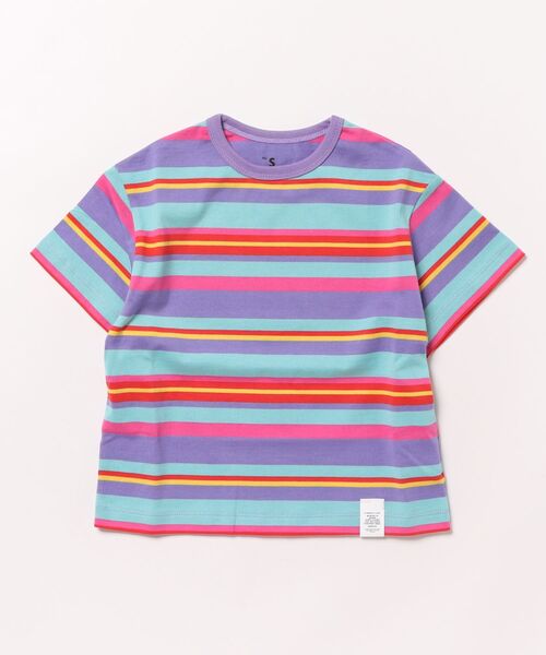 Smoothy(スムージー)の「Smoothy Multi border Tee / スムージー マルチボーダ-Tシャツ(Tシャツ/カットソー・キッズ・マルチ・X-LARGE/LARGE/MEDIUM/SMALL)」の6枚目の写真