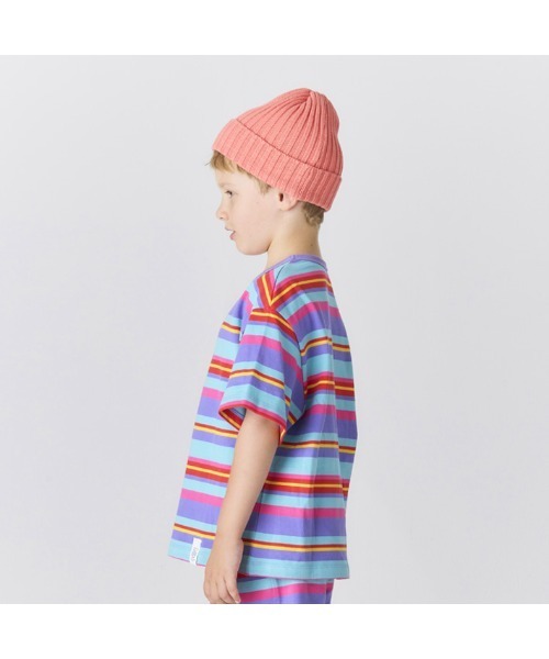 Smoothy(スムージー)の「Smoothy Multi border Tee / スムージー マルチボーダ-Tシャツ(Tシャツ/カットソー・キッズ・マルチ・X-LARGE/LARGE/MEDIUM/SMALL)」の4枚目の写真