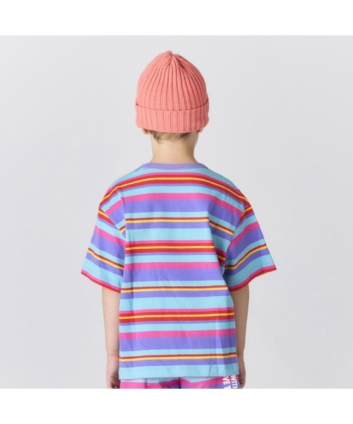 Smoothy(スムージー)の「Smoothy Multi border Tee / スムージー マルチボーダ-Tシャツ(Tシャツ/カットソー・キッズ・マルチ・X-LARGE/LARGE/MEDIUM/SMALL)」の5枚目の写真