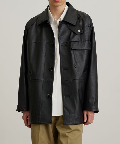 public hld パプリックホリデー　レザーカーコート public hld パプリックホリデー レザーカーコート - メルカリ