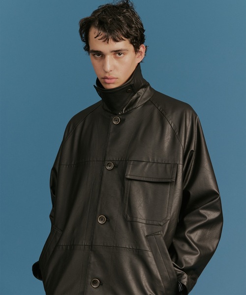 ビンテージフェイクレザーカーコート（ブルゾン）｜PUBLIC TOKYO