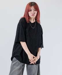 Naive magic（ナイーブマジック）の「【a】〔Naive Magic〕ダメージ加工 ビッグシルエット クルーネックTシャツ（Tシャツ/カットソー）」