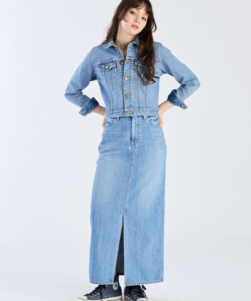 To b. by agnes b.(トゥービーバイアニエスベー)の「To b. by agnes b. x RED CARD TOKYO Denim Long SK ロングデニムスカート(スカート・レディース・ブルー系その他・40/38/36)」の10枚目の写真