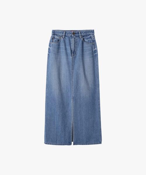 To b. by agnes b.(トゥービーバイアニエスベー)の「To b. by agnes b. x RED CARD TOKYO Denim Long SK ロングデニムスカート(スカート・レディース・ブルー系その他・40/38/36)」の2枚目の写真