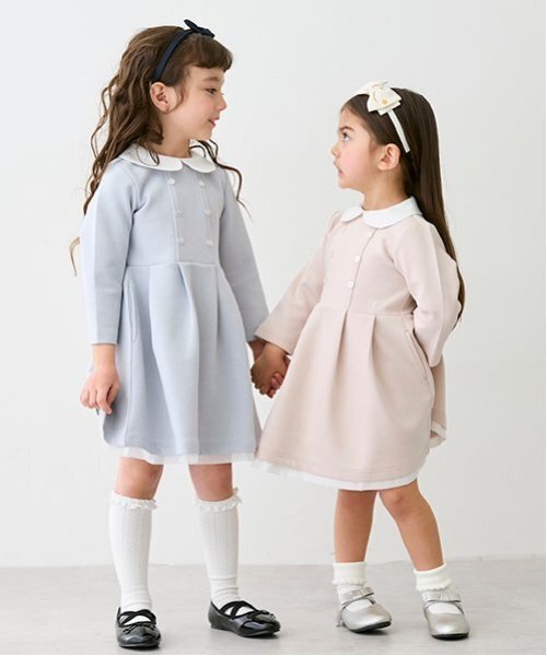 petit main（プティマイン）の「【POLO BCS】ポンチワンピース（ワンピース・キッズ・ライトピンク/グレー・80ｃｍ/90cm/110cm/100cm/120cm/130cm）」の3枚目の写真