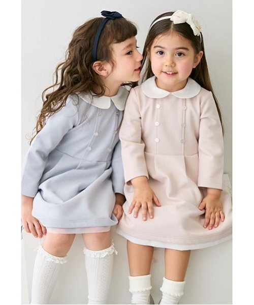 petit main（プティマイン）の「【POLO BCS】ポンチワンピース（ワンピース・キッズ・ライトピンク/グレー・80ｃｍ/90cm/110cm/100cm/120cm/130cm）」の4枚目の写真