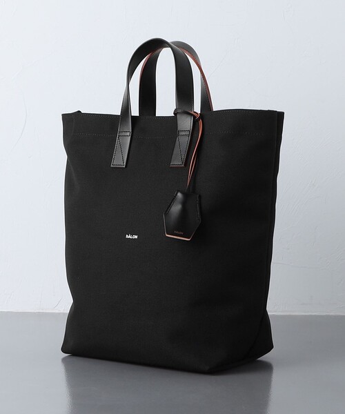 【美品】hALON ハロン トートバッグ ブラック キャンバス×レザー 高級感 hALON＞ EVERYDAY TOTE/トートバッグ（トートバッグ）｜hALON