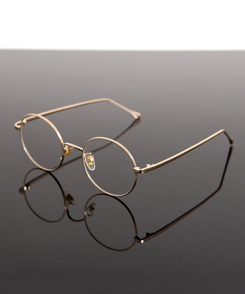 セール】ROUND CLEAR LENS GLASSES / メタルフレーム ラウンド型