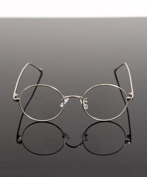 セール】ROUND CLEAR LENS GLASSES / メタルフレーム ラウンド型