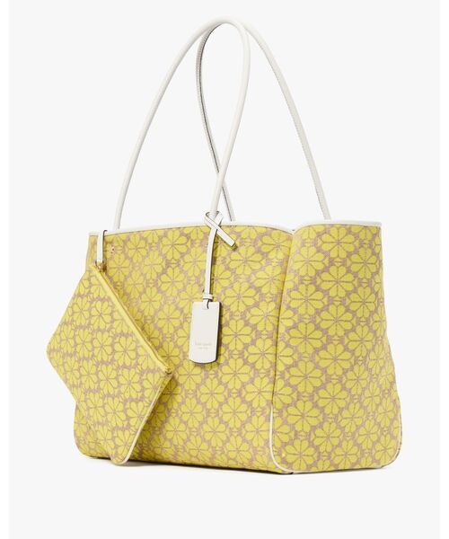 kate spade new york（ケイトスペード ニューヨーク）の「スペード フラワー ジャカード ラージ エブリシング トート（トートバッグ・レディース・イエロー・ONESIZE）」の6枚目の写真