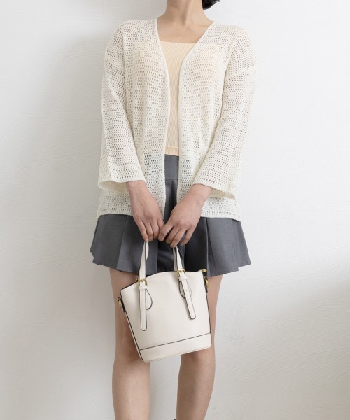 Miniministore(ミニミニストア)の「カーディガン メッシュトップス 薄手羽織(カーディガン/ボレロ・レディース・アイボリー/ホワイト/ダークベージュ・FREE)」の2枚目の写真