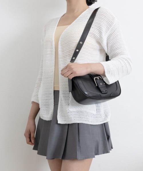 Miniministore(ミニミニストア)の「カーディガン メッシュトップス 薄手羽織(カーディガン/ボレロ・レディース・アイボリー/ホワイト/ダークベージュ・FREE)」の4枚目の写真
