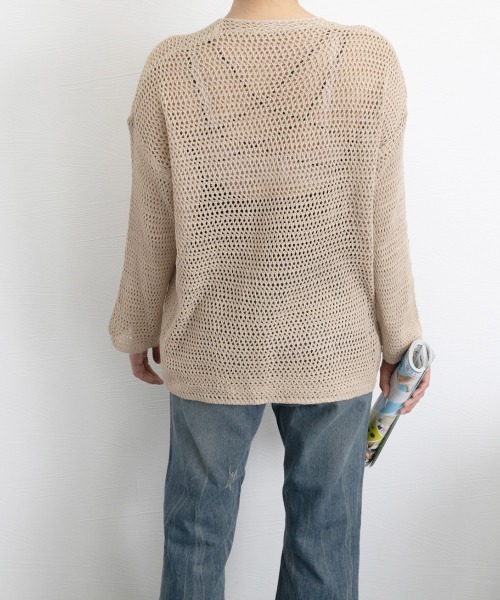 Miniministore(ミニミニストア)の「カーディガン メッシュトップス 薄手羽織(カーディガン/ボレロ・レディース・アイボリー/ホワイト/ダークベージュ・FREE)」の11枚目の写真