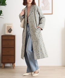 Emago（イマゴ）の「EMAGO ミニフラワー総柄刺繍トレンチコート（トレンチコート）」