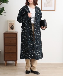 ケイタマルヤマ　トレンチ レディースコート　総柄　チャイナ　ボタニカル　Sサイズ ケイタマルヤマ トレンチ レディースコート 総柄 チャイナ