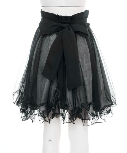 Secret Honey（シークレットハニー）の「サイドレースアップチュールスカート（スカート・レディース・ブラック/グレー・MEDIUM）」の12枚目の写真