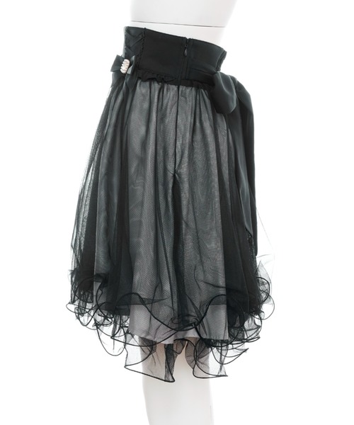 Secret Honey（シークレットハニー）の「サイドレースアップチュールスカート（スカート・レディース・ブラック/グレー・MEDIUM）」の11枚目の写真
