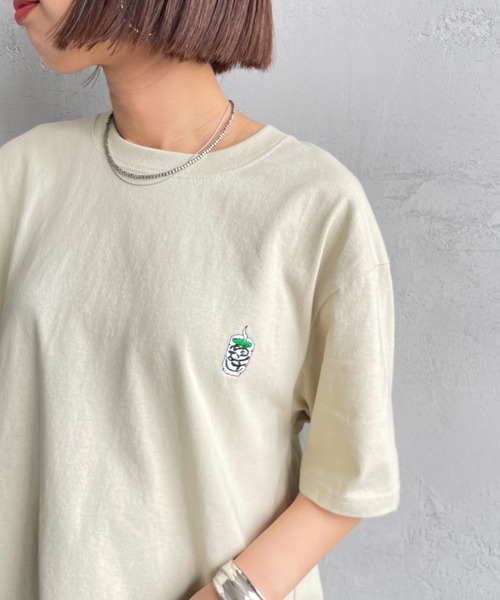 CHUMS（チャムス）の「【WEB限定】[CHUMS/チャムス] BOOBY SUSHI FRIENDS バックプリント ショートスリーブTシャツ（Tシャツ/カットソー・レディース・ホワイト/ピンク/ブラック/グレイッシュベージュ・M/L/XL）」の15枚目の写真