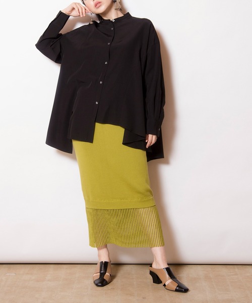 OSMOSIS(オズモーシス)の「アシンメトリーフレアーブラウス(シャツ/ブラウス・レディース・ホワイト/グリーン系その他/ブラック・ONE SIZE)」の19枚目の写真