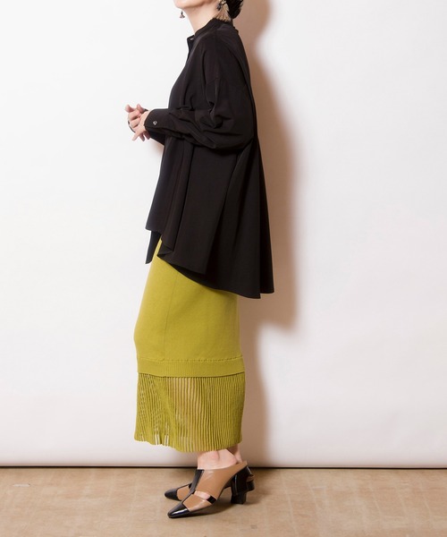 OSMOSIS(オズモーシス)の「アシンメトリーフレアーブラウス(シャツ/ブラウス・レディース・ホワイト/グリーン系その他/ブラック・ONE SIZE)」の21枚目の写真