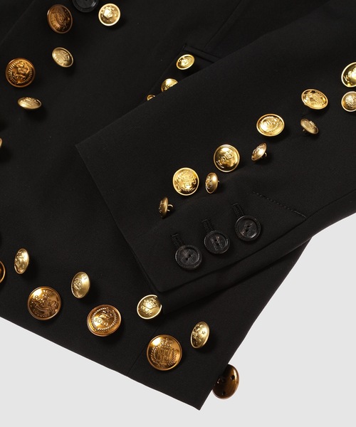 TAKAHIROMIYASHITATheSoloIst.（タカヒロミヤシタザソロイスト）の「3b brit jacket.(gold buttons)（テーラードジャケット・メンズ・ブラック/レッド・46）」の9枚目の写真