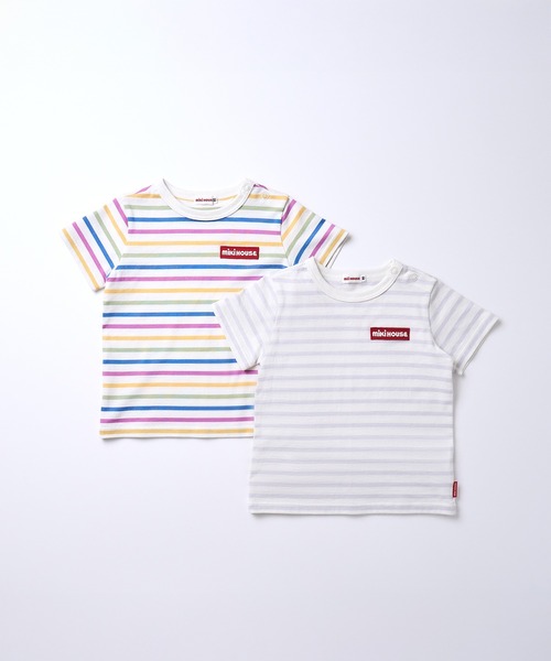 MIKI HOUSE(ミキハウス)の「【WEB限定】ボーダー半袖Tシャツ(Tシャツ/カットソー・キッズ・マルチ/グレー/レッド系その他・140cm/150cm/80cm/90cm/110cm/100cm/130cm/120cm)」の16枚目の写真
