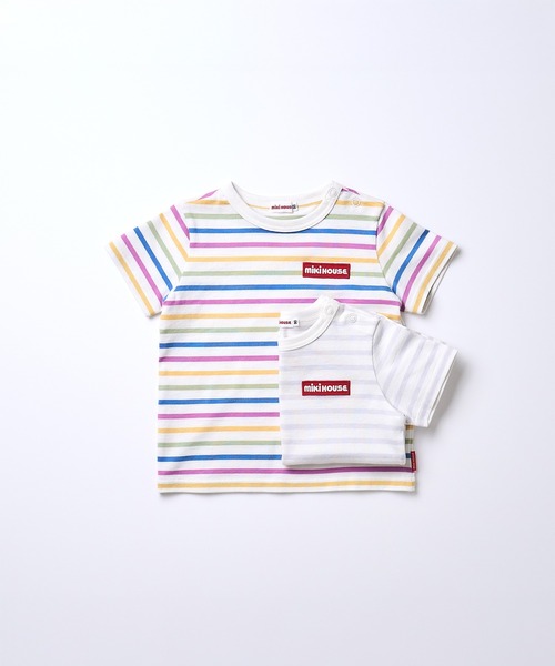 MIKI HOUSE(ミキハウス)の「【WEB限定】ボーダー半袖Tシャツ(Tシャツ/カットソー・キッズ・マルチ/グレー/レッド系その他・140cm/150cm/80cm/90cm/110cm/100cm/130cm/120cm)」の17枚目の写真