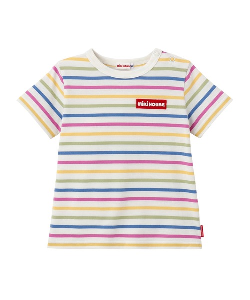 MIKI HOUSE(ミキハウス)の「【WEB限定】ボーダー半袖Tシャツ(Tシャツ/カットソー・キッズ・マルチ/グレー/レッド系その他・140cm/150cm/80cm/90cm/110cm/100cm/130cm/120cm)」の19枚目の写真