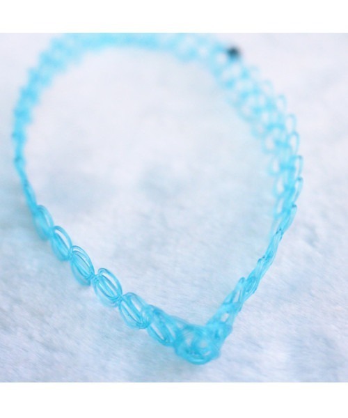 MASHIRO（マシロ）の「【MASHIRO】ワイヤータトゥーチョーカー/Y2K 平成ギャル 推しカラー（MA/EK277）（チョーカー・レディース・パープル/イエロー/レッド/ピンク/グリーン/グレー/ブルー/クリア/ブラック/ライトブルー/ライトピンク/その他/シルバー・FREE）」の17枚目の写真