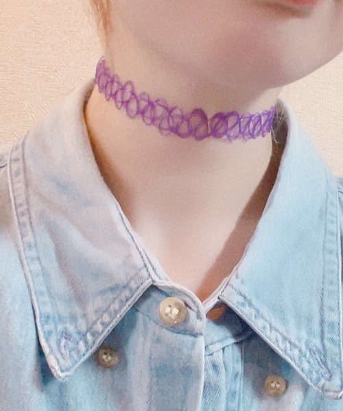 MASHIRO】ワイヤータトゥーチョーカー/Y2K 平成ギャル 推し