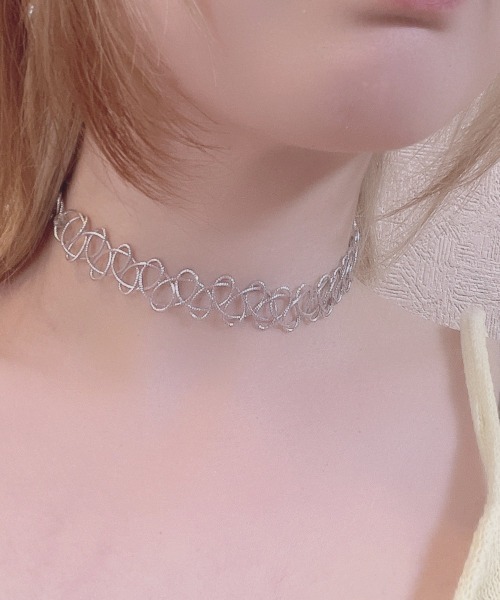 MASHIRO】ワイヤータトゥーチョーカー/Y2K 平成ギャル 推しカラー(MA MASHIRO】ワイヤータトゥーチョーカー/Y2K 平成ギャル 推しカラー(MA