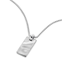 【Calvin Klein】 カルバンクライン METALLIC WAVES プレート ネックレス