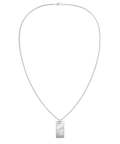 Calvin Klein（カルバン・クライン）の「【Calvin Klein】 カルバンクライン METALLIC WAVES プレート ネックレス（ネックレス・メンズ・シルバー・FREE）」の5枚目の写真