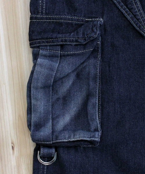 TopIsm(トップイズム)の「【2025】ビンテージ加工 デニム バギーワイドカーゴパンツ(デニムパンツ・メンズ・ネイビー・M/L)」の14枚目の写真