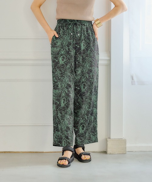 FOUND GOOD（ファウンドグッド）の「サラサラガライージーパンツ（その他パンツ・レディース・グリーン系5/ネイビー/アイボリー/ブラック・S/M/L）」の4枚目の写真